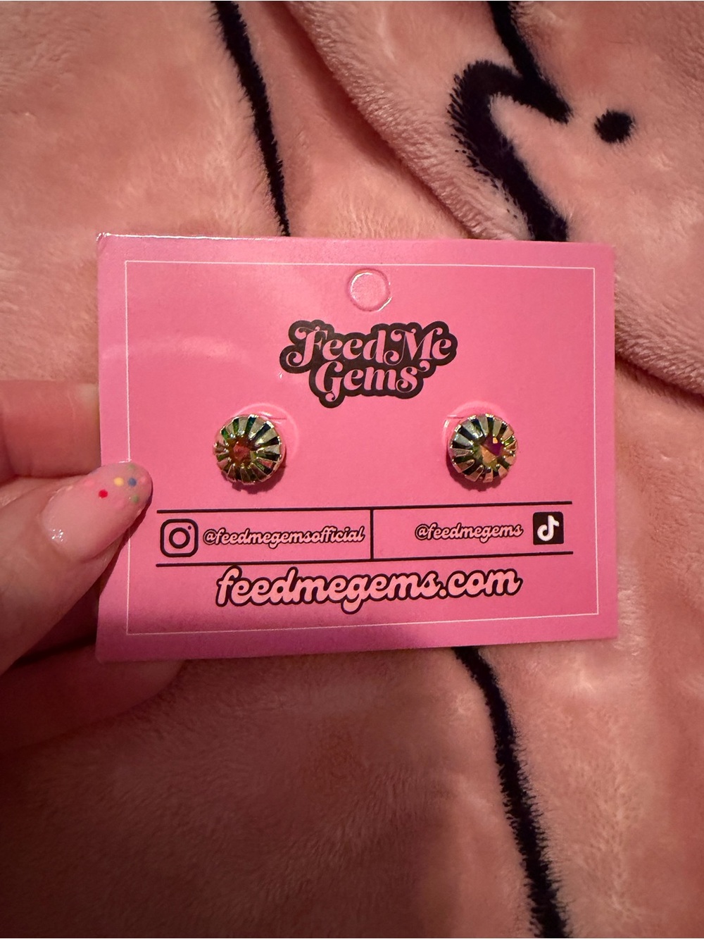 Feed Me Gems volcano stud earrings